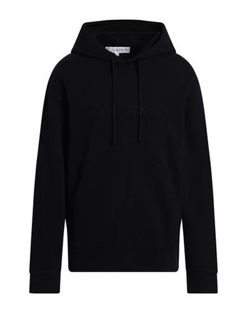 Man Sweatshirt Black Size L Cotton, Elastane