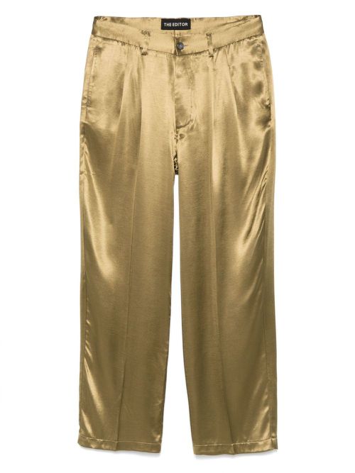 The Editor satin trousers - Green