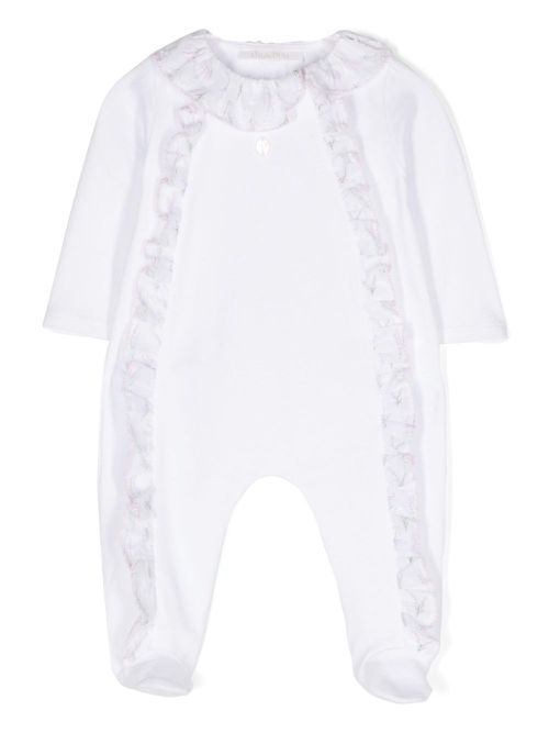 Ruffle-detail pyjamas - White