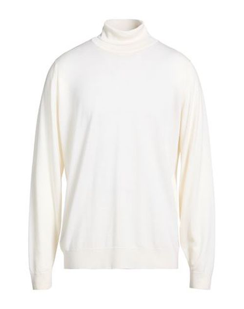 Man Turtleneck Ivory Size XXL Merino Wool