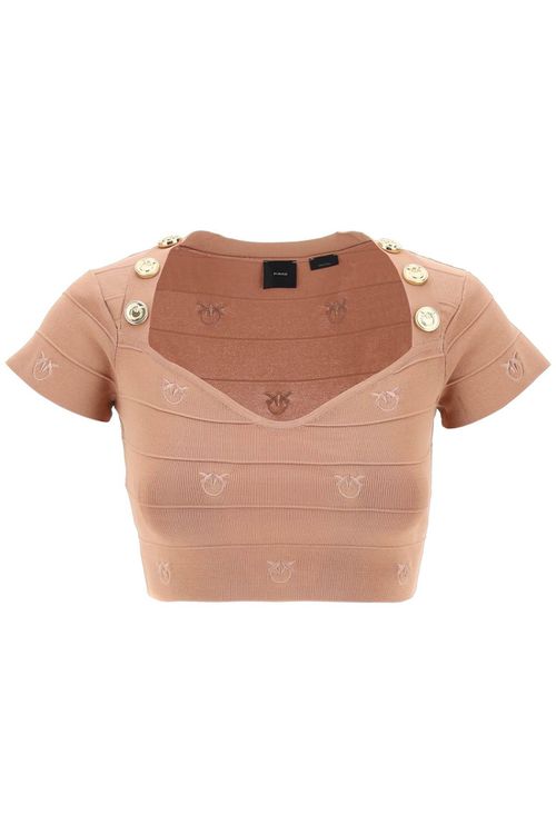 -Crop Top Logato Hoodia-Donna