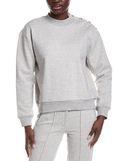 Hylda French Terry Button Shoulder Sweatshirt