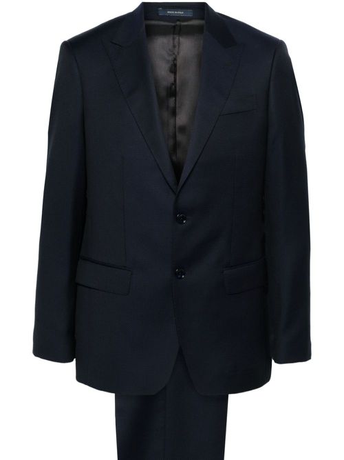 Single-breasted wool suit - Blue