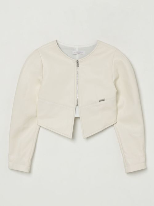 Coat MONNALISA Kids color Yellow Cream