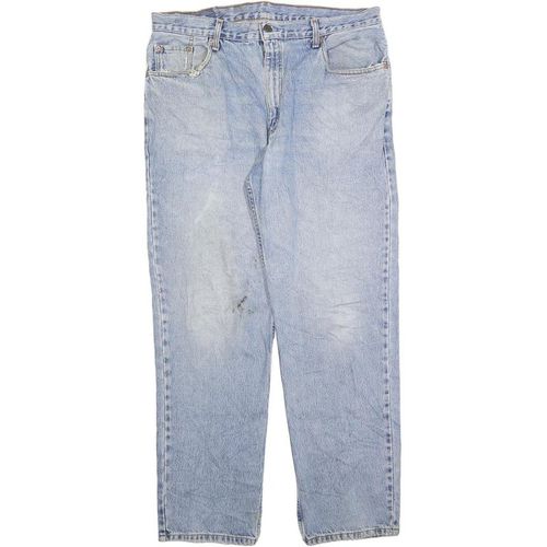 LEVI'S 594 Mens Regular Light Blue Denim Jeans W38 L32 Classic Zip Closure