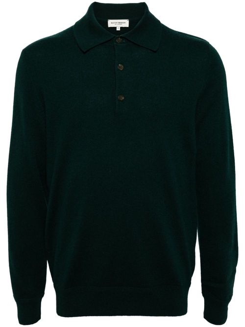 Cashmere polo jumper - Green