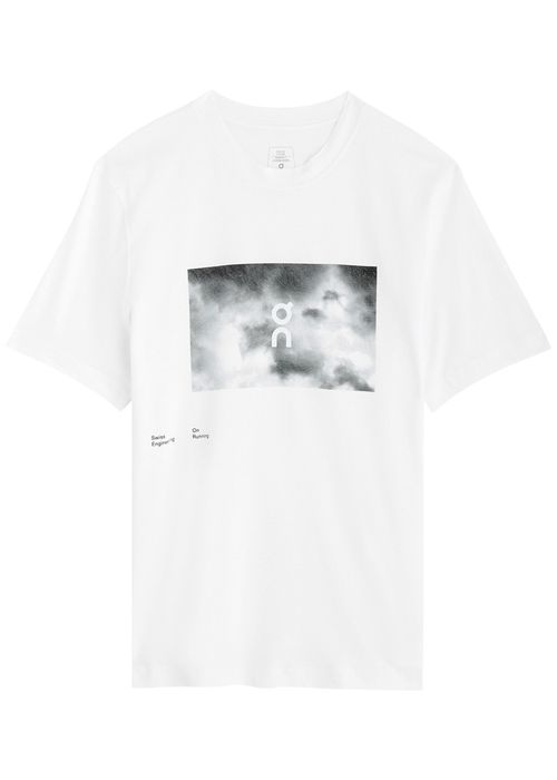 ON 남성 Cloudlocker Printed CottT-shirt - White 4256475