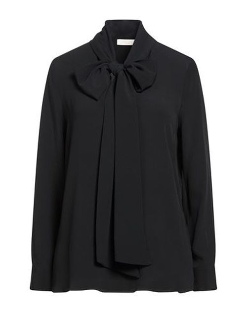 Woman Shirt Black Size 8 Acetate, Silk