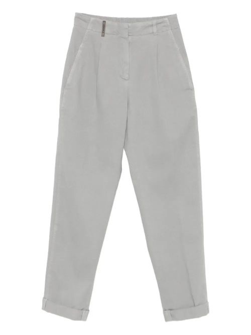Pleated-Pocket Trousers — Grey