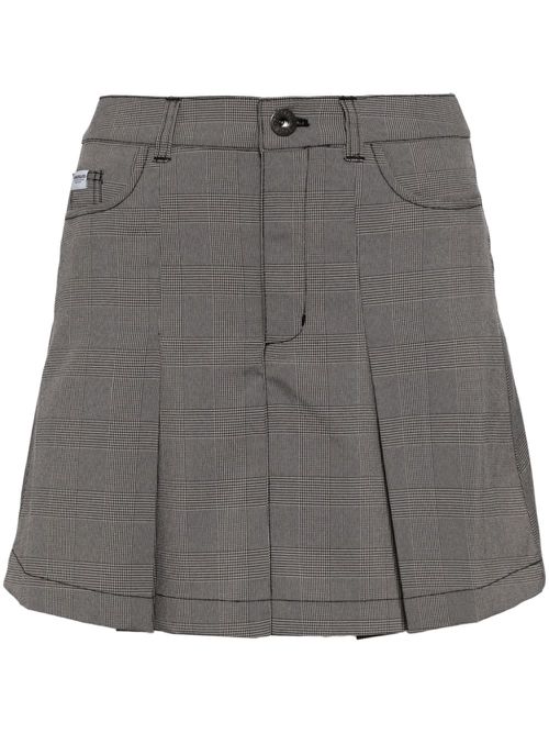 Check-pattern mini skirt - Black