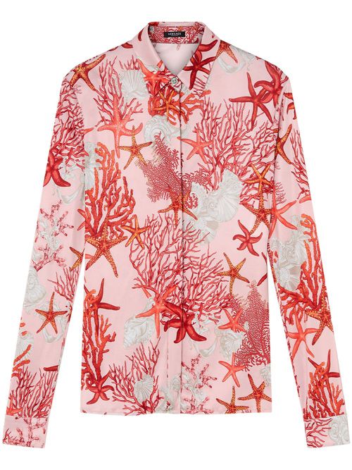 Sea life-print shirt - Pink
