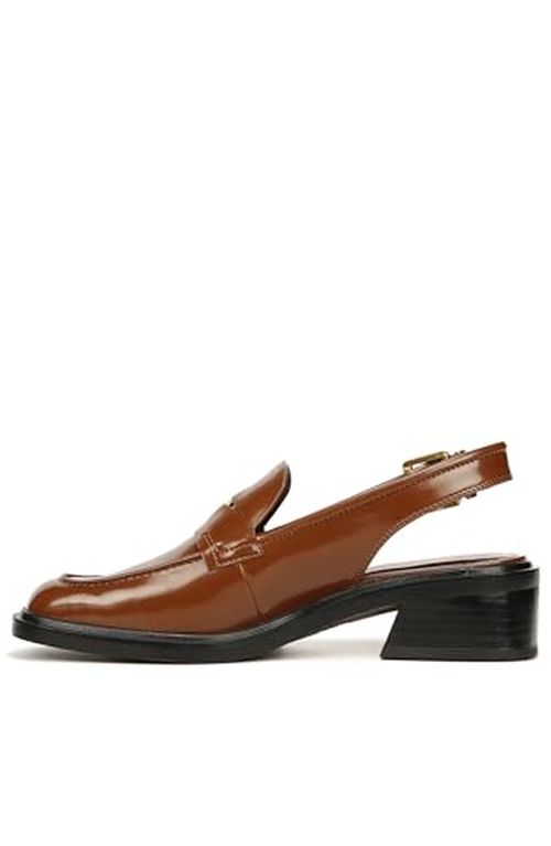 Franco Sarto Womens Giada Slingback Loafer Black Gloss