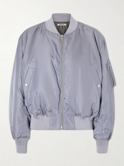 Silk-twill Bomber Jacket - Blue