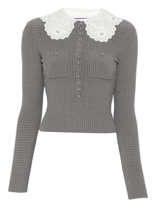 Collar-detail sweater