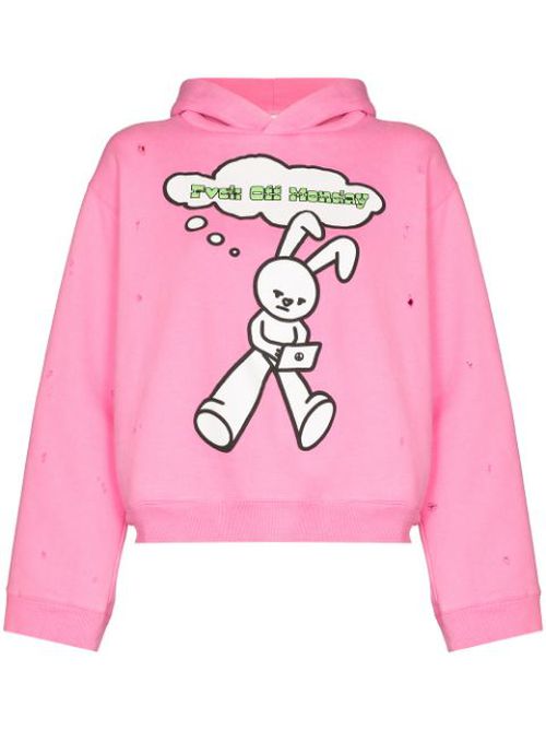 Monday distressed hoodie