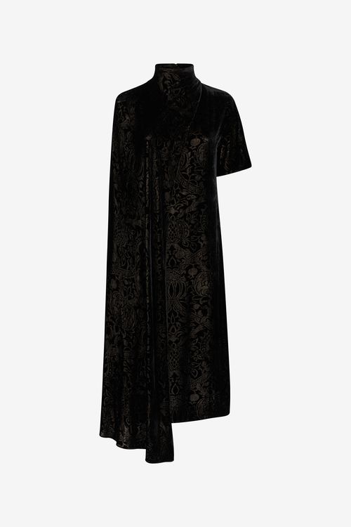 Long Dress With Brocade Print