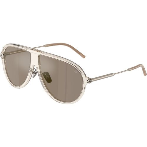 Moncler Unisex Moncler ME6009 GLYDE 30035A Gafas de sol Acetato Transparente Marrón Piloto Normal reflejado
