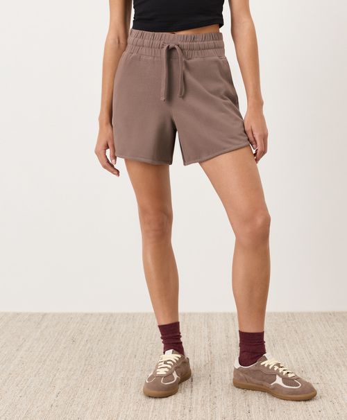 Women's Deep Taupe CloudKnit Curved Hem Short