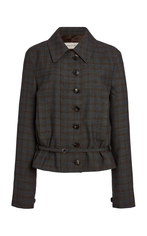 Valena Checked Wool Jacket - Moda Operandi