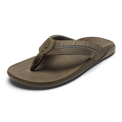 OLUKAI Tuahine Palm Men's Waterproof Leather Sandals