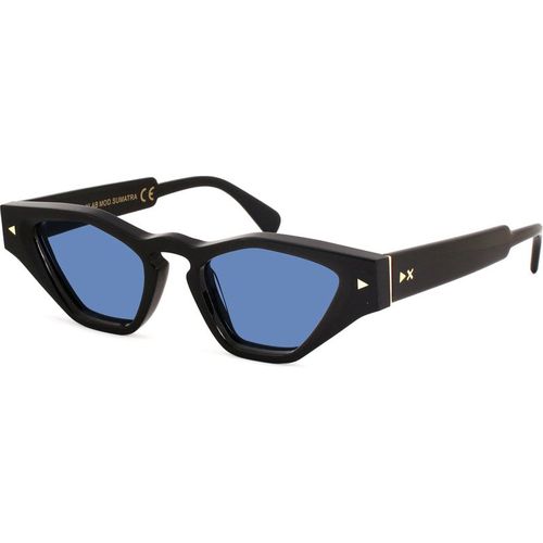 XLAB Donna XLAB Sumatra Occhiali da sole Acetato Nero Azzurro Cat Eye Polarizzata