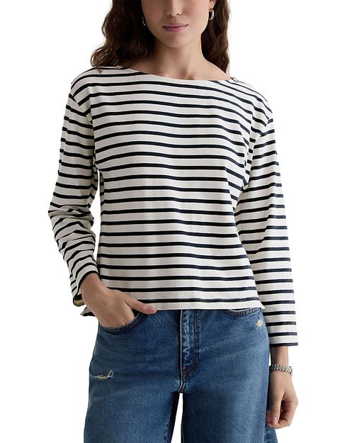 Annie Boat Neck Long Sleeve Tee