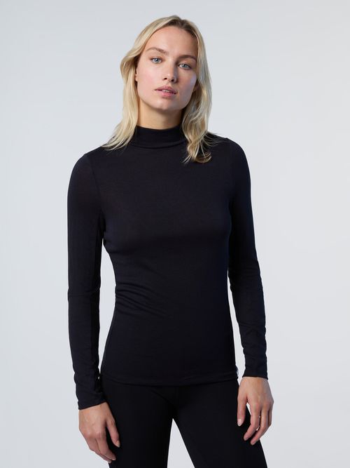 Viscose jersey high-neck top - New Collection