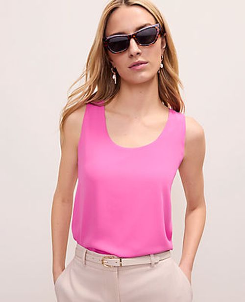 Ann Taylor Mixed Media Tank Top