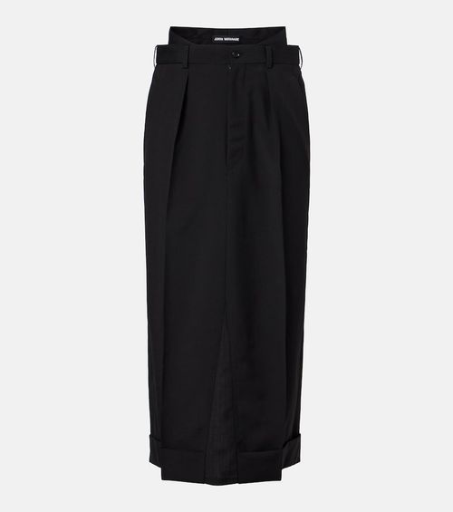 Pleated midi skirt
