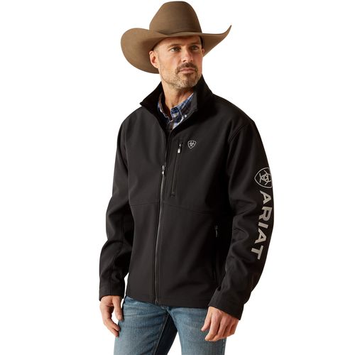 Men's Logo Softshell Jacket Long Sleeve in Black, Size 2X-Large, by