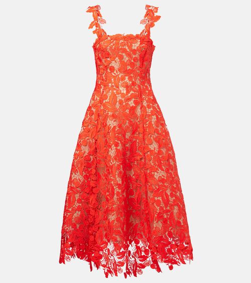 Guipure lace cocktail dress