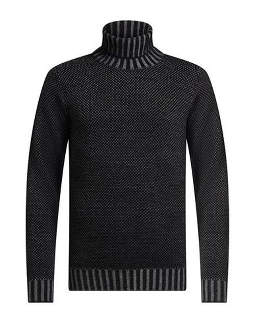 Man Turtleneck Charcoal Size 38 Acrylic, Merino Wool, Wool, Viscose