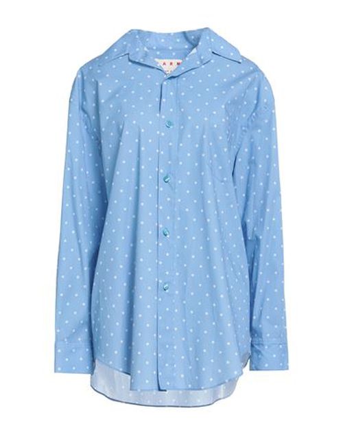 Woman Shirt Azure Size 2 Cotton