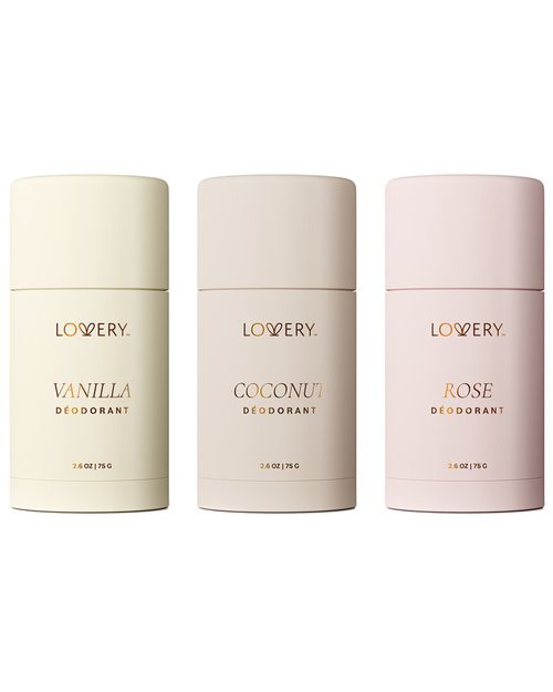 3pc Aluminum Free, Vanilla, Coconut, and Rose Deodorant Anti-Perspirant  Stick Gift Set