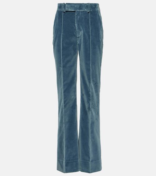 The Slim Stacked velvet pants