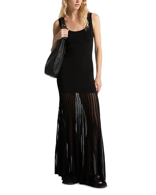 Michael Sheer Skirt Maxi Dress