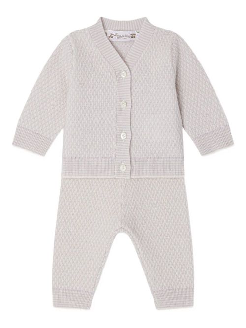 Jahiel textured-knit cardigan-trousers set - Grey