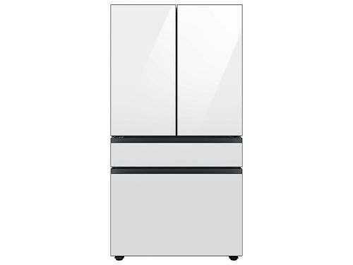 Bespoke 4-Door French Door Refrigerator (29 cu. ft.) with Beverage Center™ in White Glass (RF29BB860012AA)