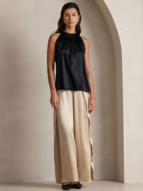 19Momme Silk Sleeveless Halter Neck Women's Top