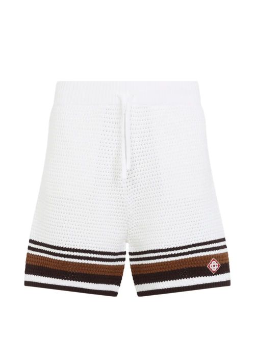 Casual Cotton Striped Bermuda Shorts