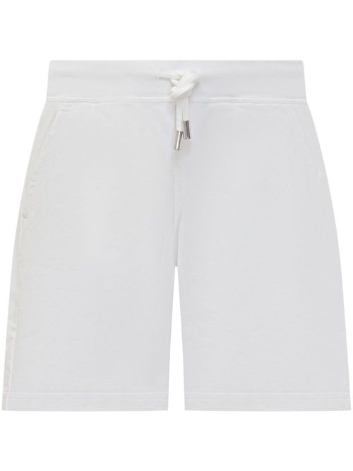 Printed track shorts - White