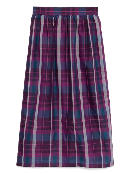 Sheer Checked skirt - Purple