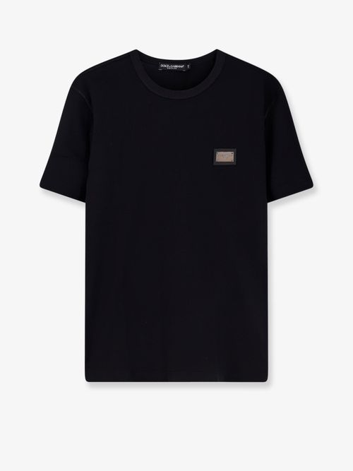 Logo-Patch Cotton T-Shirt — Black