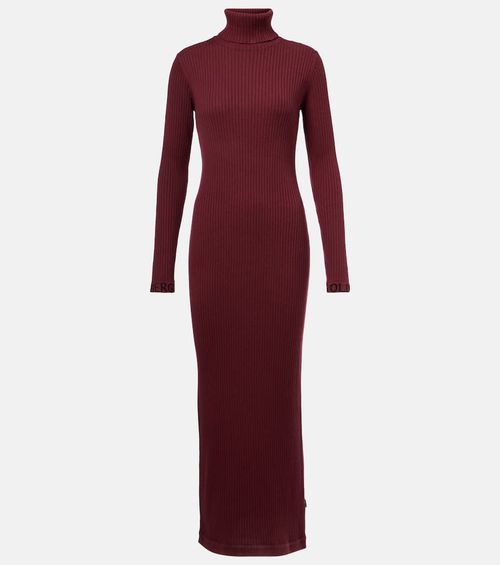 Mireille ribbed-knit turtleneck midi dress
