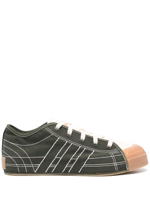 Logo-patch sneakers - Green