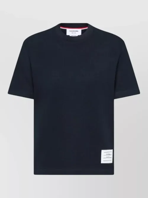 Thom Browne - short sleeve t-shirt engineered four bar stripe