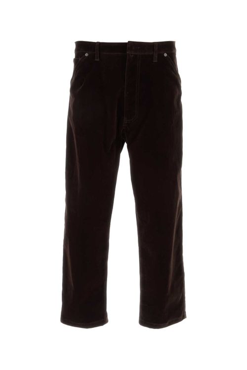 Velvet Cotton Trousers — Brown