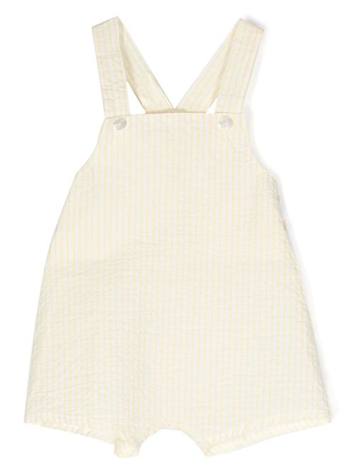 Striped cotton shorts - Yellow