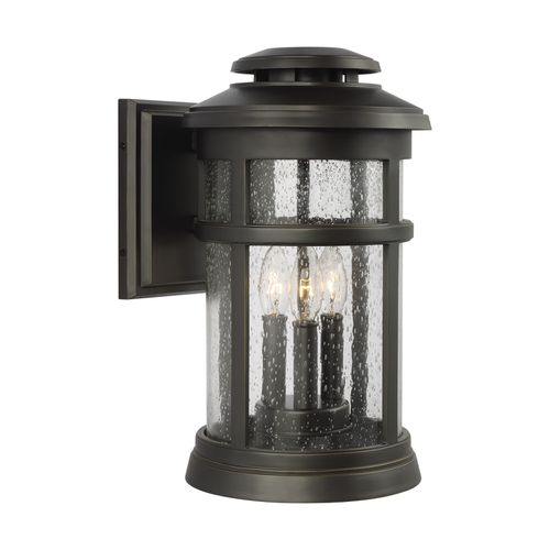 Visual Comfort Studio Newport 3-Light Outdoor Wall Light in Antique Bronze