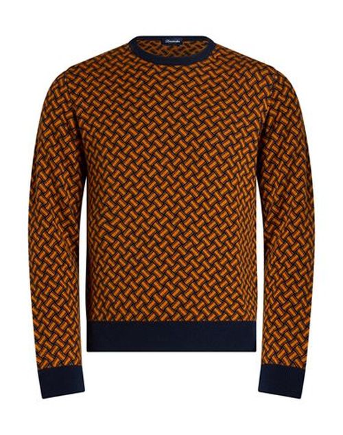 Man Sweater Orange Size 36 Cashmere